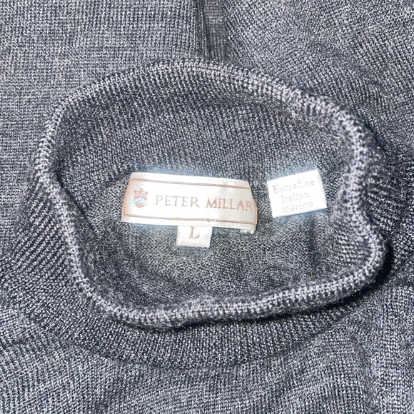Vintage Peter Millar Wool Sweater Extra Fine Italian Merino L - Picture 4 of 4